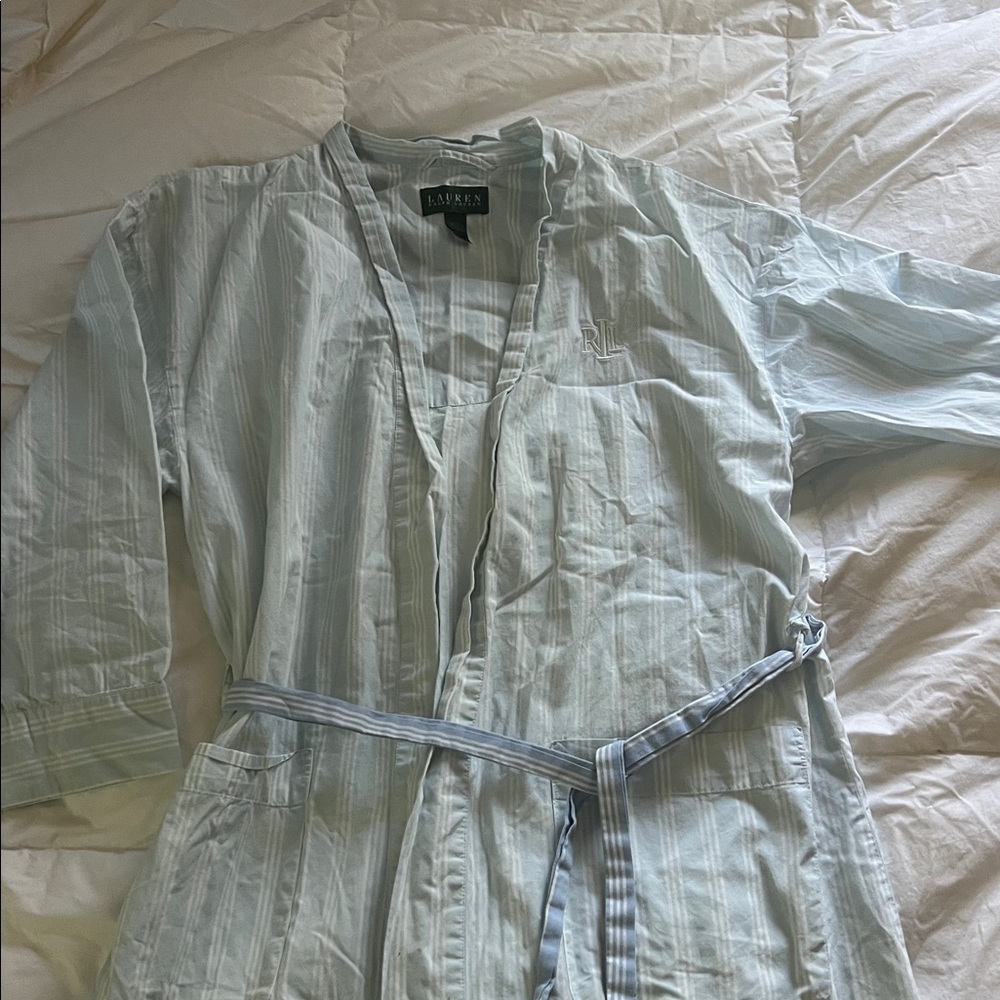 Ralph Lauren Blue Striped Lounge Robe